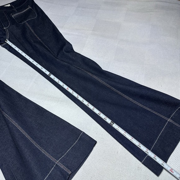Anthropologie Pilcro Flare Jeans Womens 28 Dark Wash Denim Front Seam High Rise - Picture 12 of 13